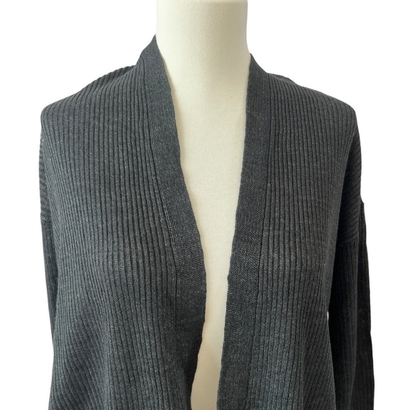 EILEEN FISHER HIGH COLLAR OPEN FRONT CARDIGAN NWT XS ORGANIC LINEN BREATHABLE - Picture 3 of 13